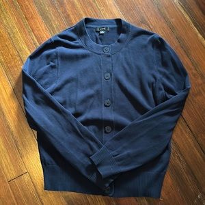 Gently used Jcrew cardigan - navy blue sz M
